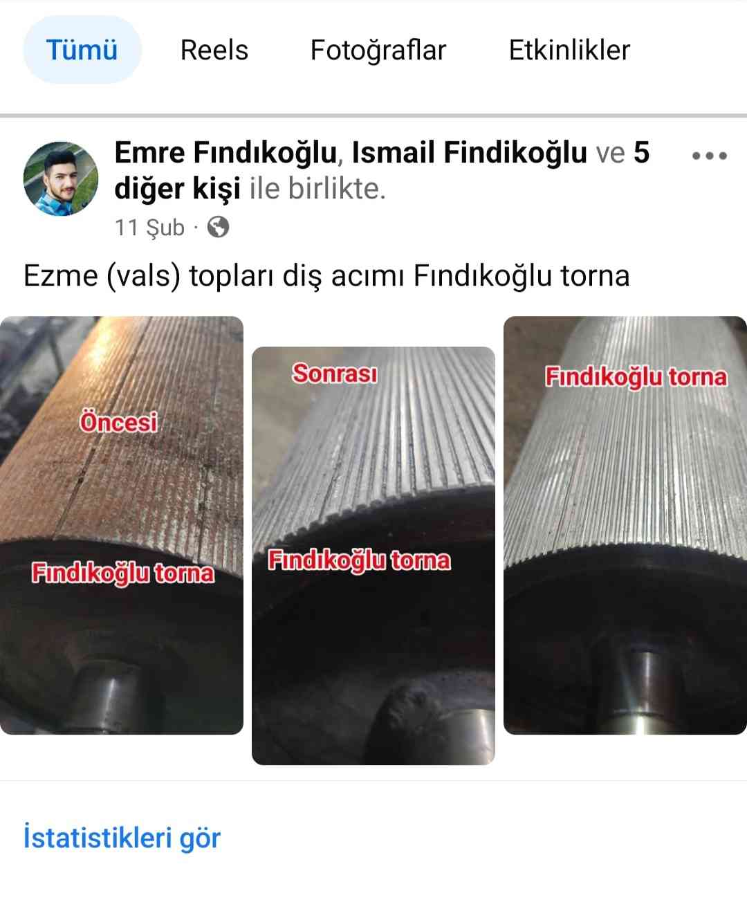 Ezme topları vals topları dişleme
