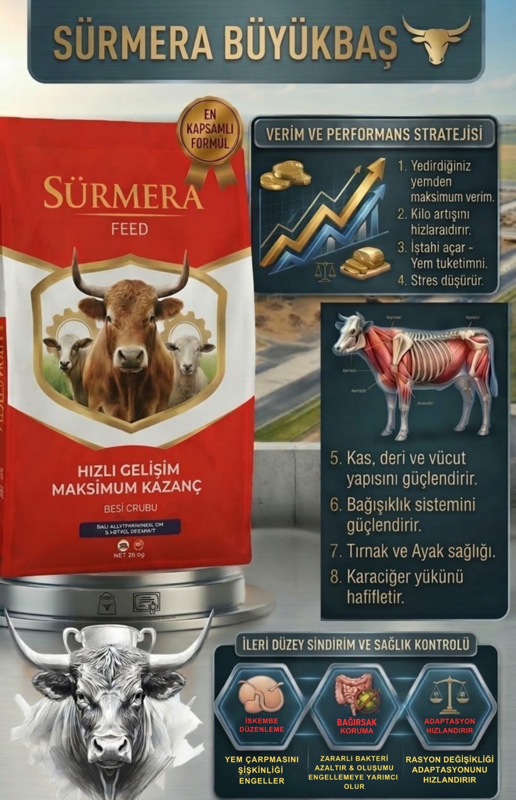SÜRMERA BÜYÜKBAŞ KÜÇÜKBAŞ BESİ PREMİKSİ