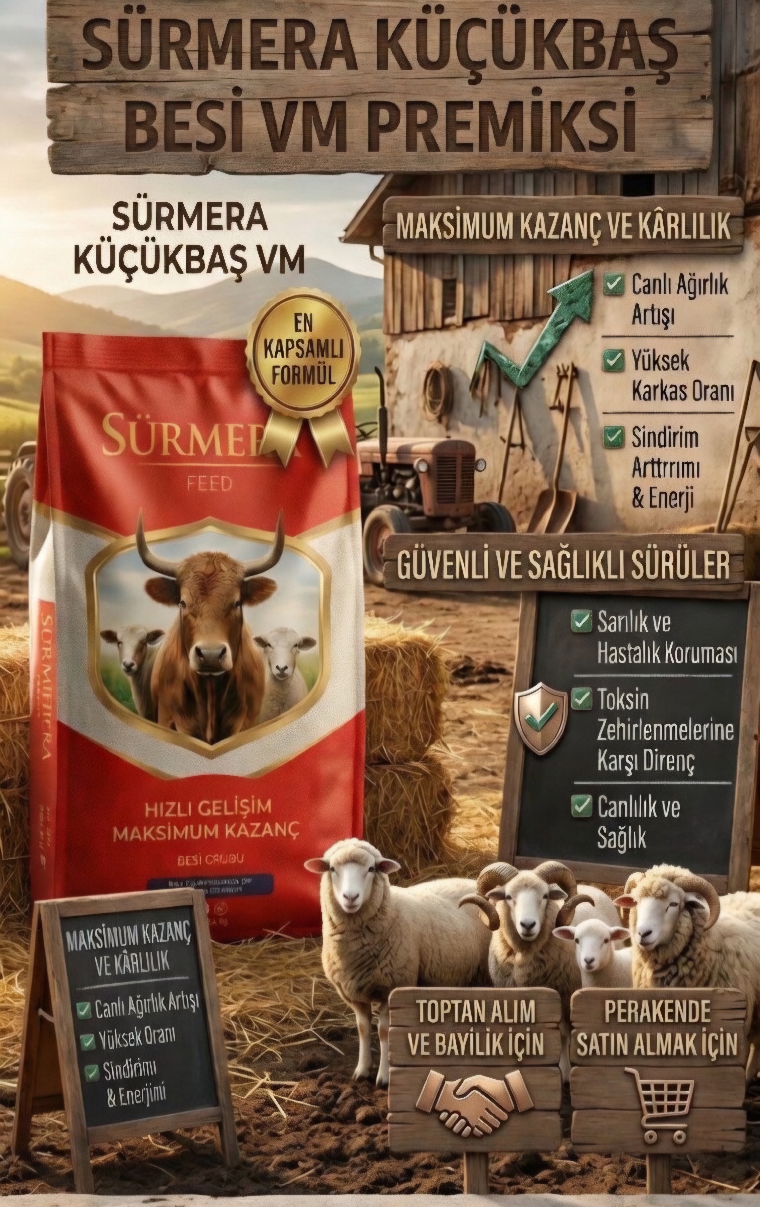 SÜRMERA BÜYÜKBAŞ KÜÇÜKBAŞ BESİ PREMİKSİ